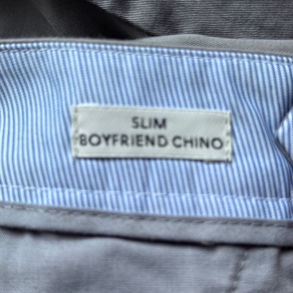 J.Crew Slim Boyfriend Chino Pants Womens 25P Gray Stretch Cotton Casual NWT - Picture 7 of 13